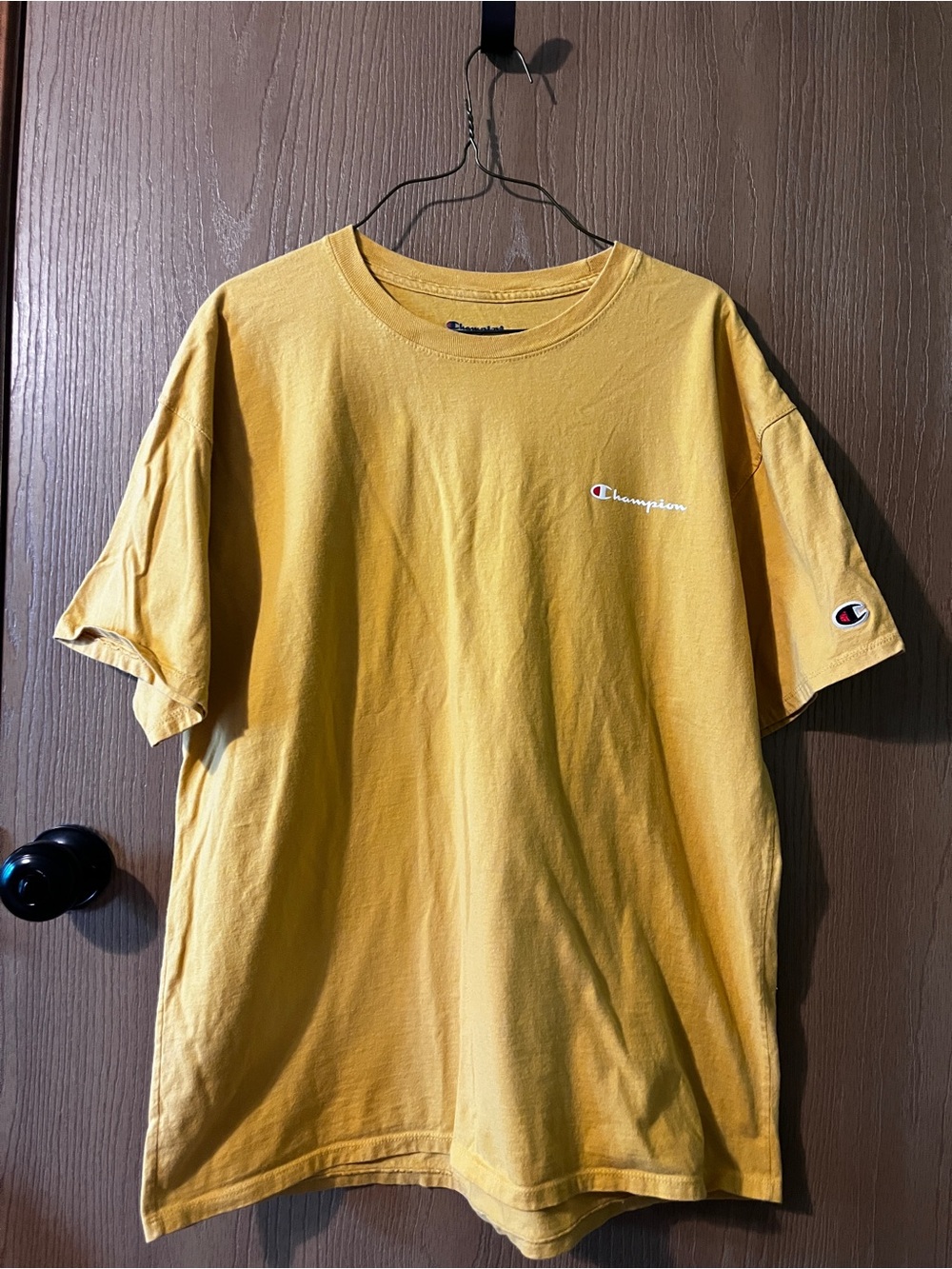 Mens XL Yellow Champion Tee